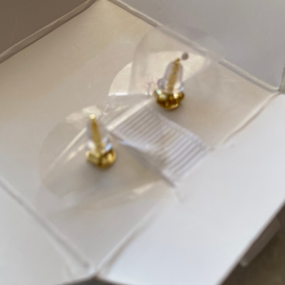 NIB Rachel Zoe pearl/cubic zirconia sterling silver pierced earrings - Picture 4 of 5